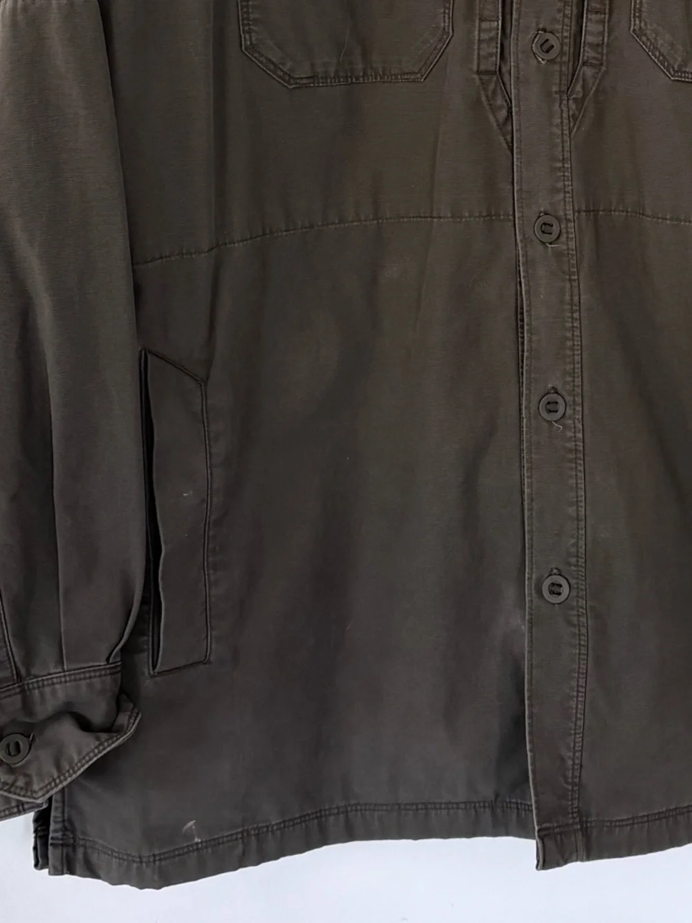 5.11 TACTICAL Sz L Green Button LS Shirt Jacket Hand & Chest Pockets 72497-192
